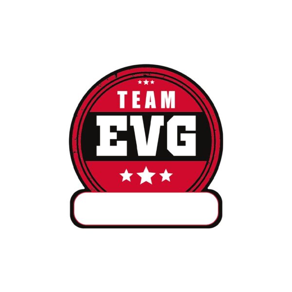 Soyez l'équipe la plus stylée de l'EVG avec ces stickers textiles "Team EVG". Personnalisez vos t-shirts, casquettes et plus encore pour un look unifié et inoubliable !