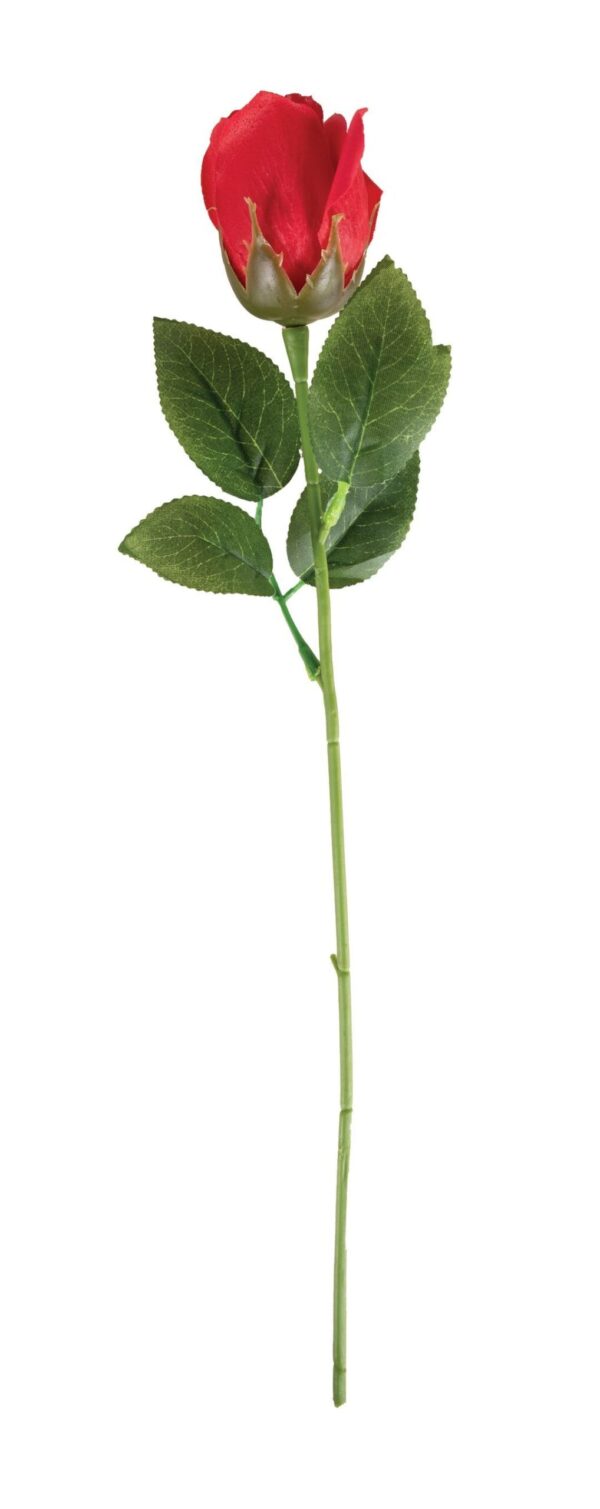 Rose rouge artificielle en tissu 36cm