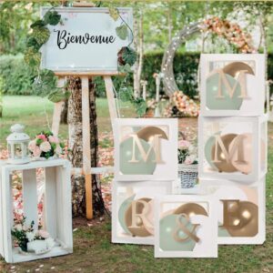 STICKERS LETTRES DOREES MR & MME. Pour vos clients voulant une belle décoration de mariage.