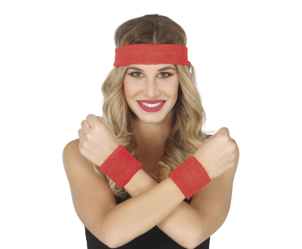 Bandeau et poignets pour déguisement années 80