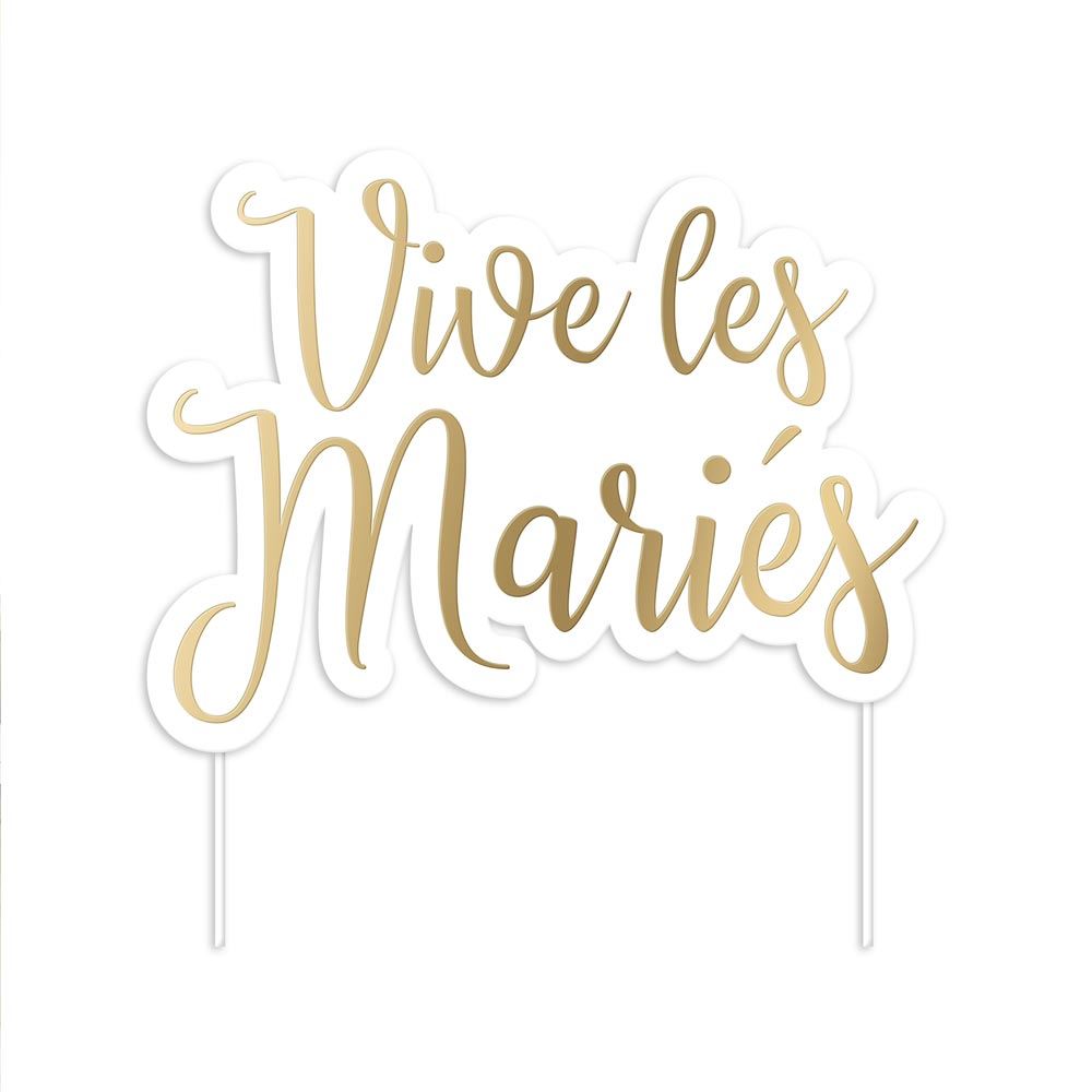 Top gateau, pièce montée, mariage, vive les mariés.