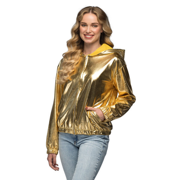 Brillante idée : Adoptez le look disco-ball avec notre veste dorée !