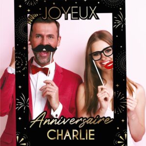 cadres et accessoires Photobooth personnalisables noir