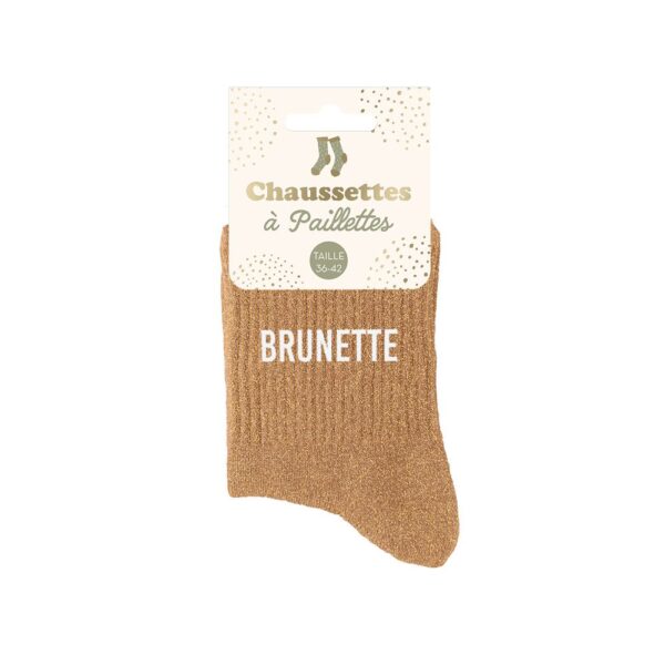 chaussettes à paillettes "Brunette" est l'accessoire Mode & Beauté idéal !
