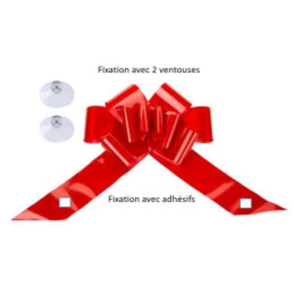 noeud-xxl-76-cm-rouge cadeau, mariage, voiture.