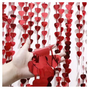 Rideau de fil rouge saint Valentin