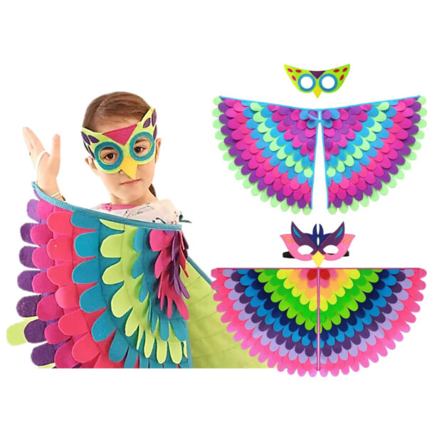 set-capemasque-bird-paradise-2-coloris-assortis-96-x-47-cm, carnaval, animaux