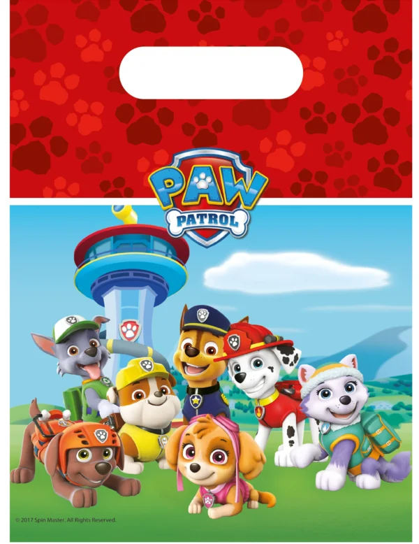 6-sacs-a-cadeaux-rouges-pat-patrouille