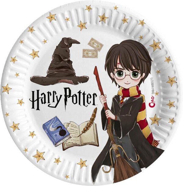 8 assiettes en papier compostables Harry Potter