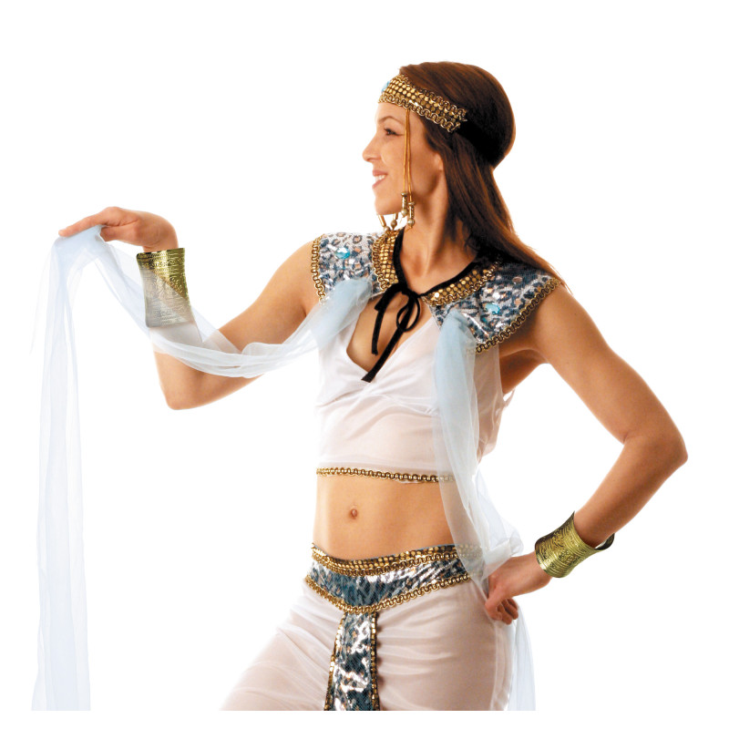 Transformez-vous en une majestueuse Reine Cléopâtre grâce à ce Bracelet doré qui ajoutera une touche de splendeur royale à votre déguisement. Ce bracelet sublime est l’accessoire idéal pour compléter un costume de reine égyptienne et capturer l'essence du style impérial. Que ce soit pour une soirée déguisée, un carnaval ou un événement à thème historique, ce bracelet vous donnera une allure divine et majestueuse. 👑🌟