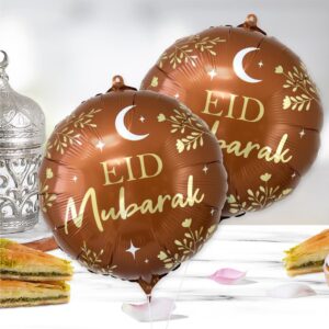 ballon métallique de 35 cm "Aïd Mubarak".