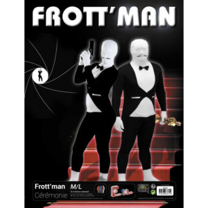 Envie d'un déguisement qui allie élégance et décalage total ? Le Costume Frottman Cérémonie est fait pour vous ! Avec sa combinaison effet smoking, vous serez le maître de la soirée… ou du moins celui qui fera rire tout le monde !