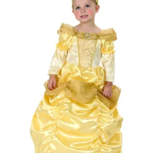 Laissez votre petite princesse briller comme une étoile avec ce déguisement de Princesse Or. Composé d’une magnifique robe longue et d’un bandeau élastique, ce costume la transformera en reine des rêves. Le tissu satiné et velours lui assurera confort et élégance, tandis que les petits cœurs dorés en tulle ajoutent une touche magique. C’est le déguisement parfait pour briller lors de fêtes d'anniversaire, de carnavals ou pour un moment royal à la maison. 🌟👸
