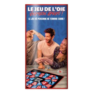 Transformez votre soirée en une compétition endiablée avec le Jeu de l'Oie SOS Apéro ! Il reprend le principe classique du jeu de l’oie, mais avec une touche festive : des gages à réaliser, des déplacements stratégiques et des shots à boire ! Ce jeu est l’accessoire parfait pour pimenter vos soirées et garder des souvenirs inoubliables. 🎲🍻