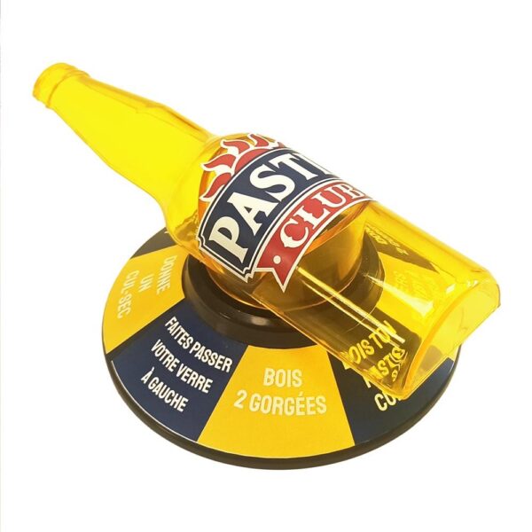 Oubliez les apéros ennuyeux et préparez-vous à des fous rires garantis avec le Jeu de la Bouteille "Pastis" ! Simple et efficace, ce jeu d’ambiance va pimenter vos soirées entre amis. Faites tourner la bouteille et laissez la partie haute vous attribuer un gage… Bonne chance, il va falloir assumer ! 😜