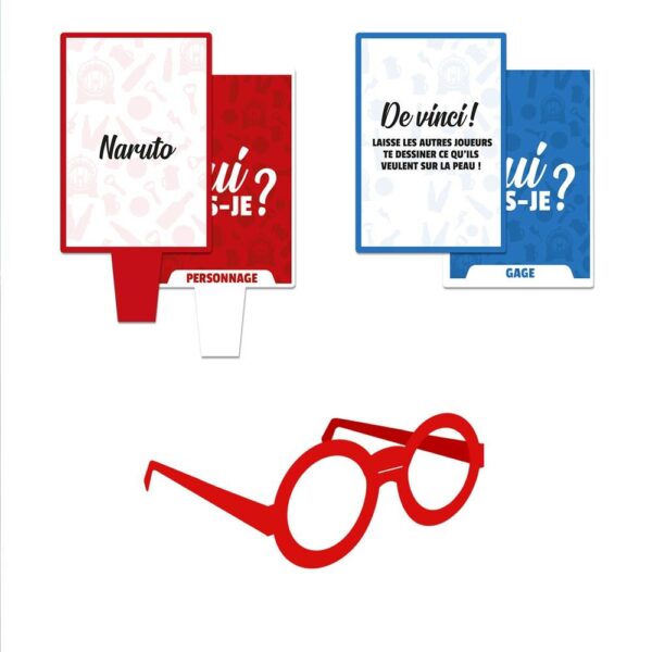 Qui Suis-Je ? version Apéro, c’est le jeu idéal pour vos soirées entre amis ! Le principe est simple : deviner le personnage qui se cache sur votre tête en posant des questions. Mais attention, si vous vous trompez… c’est gages et shots à gogo ! Et si vous devinez, c’est tout le monde boit sauf vous – et ça, c’est un vrai privilège. 🍻🎉