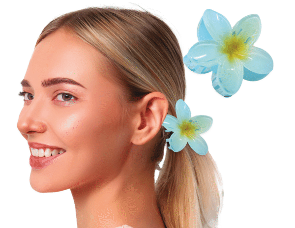 Ajoutez une touche de fraîcheur et de couleur à votre coiffure avec cette pince à cheveux Fleur, parfaite pour toutes vos fêtes, soirées d'été ou déguisements. Déclinée en bleu, jaune, blanc, rose ou rouge, cette pince illumine votre tenue et s’adapte à toutes vos envies, du look bohème au style tropical !
