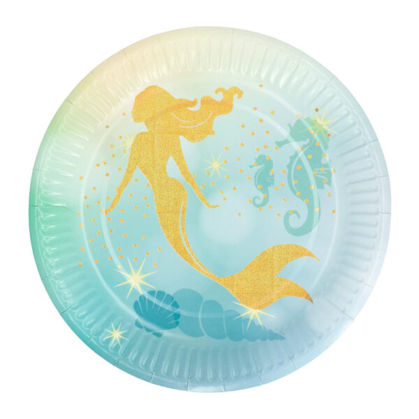 Créez une ambiance sous-marine inoubliable avec ces assiettes sirène ! 🌊🎉