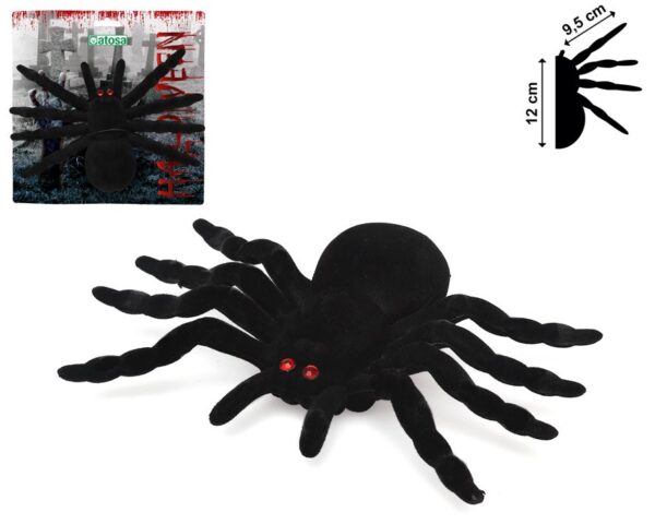 Cette araignée géante en plastique noir avec ses yeux rouges perçants ajoutera une touche de terreur immédiate à votre décoration d'Halloween. Avec ses 20 x 17 cm, elle a tout pour effrayer vos invités et créer une ambiance digne d’un film d’horreur. Parfaite pour surprendre vos proches ou créer des moments de frissons dans les recoins sombres de votre maison. Un accessoire incontournable pour les amateurs de frissons et les fêtards qui aiment l'horreur.
