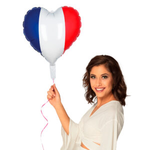Célébrez en beauté avec notre ballon en aluminium en forme de cœur aux couleurs de la France ! Que vous assistiez à un événement sportif, que vous fêtiez un jour férié ou que vous organisiez une fête à thème, ce ballon apportera une touche festive et patriotique à votre événement.