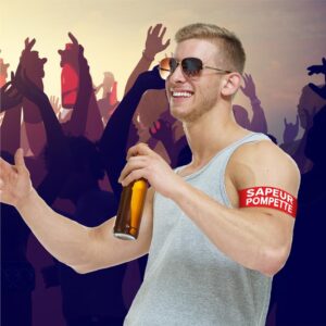 Un brassard de premier secours pour soirées arrosées ! Ce brassard "Sapeur Pompette" est l’élément humoristique idéal pour mettre l’ambiance et marquer les esprits ! Conçu pour s’adapter à toutes les tailles grâce à son scratch, il vous garantit un confort optimal toute la soirée. Il est aussi le cadeau parfait pour un ami qui ne rate jamais une tournée ! 🎊