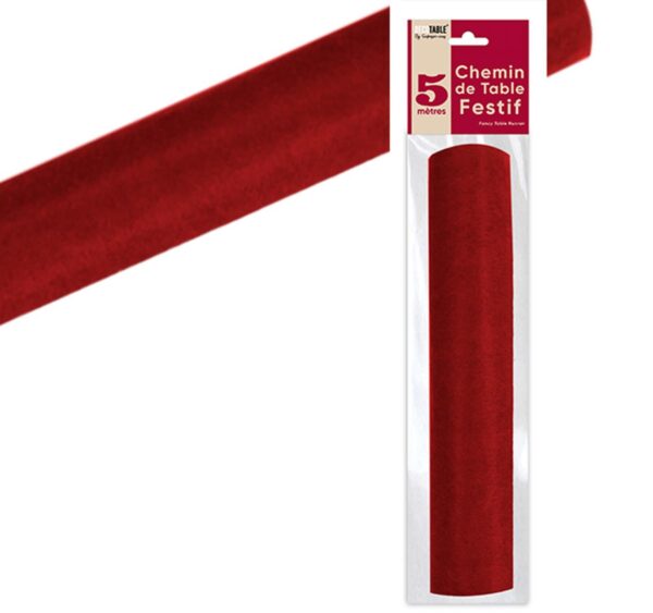 Chemin de Table Intissé – Disponible en Blanc, Rouge, Noir, Fuchsia, Gris ou Bleu – 5 Mètres 🌟 Ajoutez une touche élégante à votre décoration de table avec ce chemin de table intissé de qualité supérieure, disponible dans une variété de couleurs. Parfait pour des événements tels que les mariages, anniversaires, dîners de fête ou toute autre occasion spéciale, il transformera instantanément votre table en un espace chic et raffiné.