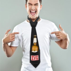 CRAVATE ANTI SOIF EVG. Cravate spécial enterrement de vie de garçon pouvant soutenir une canette ou une bouteille. Matière: néoprène Dimension: Taille adulte
