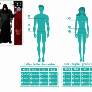 Ce déguisement d'ange noir vous permettra d'incarner une version sombre et imposante de l'archétype céleste. Les ailes noires volumineuses et la tunique élégante créent un look parfait pour les amateurs de costumes surnaturels.