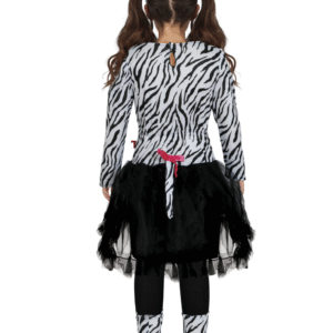 Un déguisement sauvage et irrésistible ! Avec son imprimé zébré et ses accessoires assortis, ce costume vous transforme en une créature à la fois féline et élégante. Parfait pour celles qui veulent un look audacieux et original !