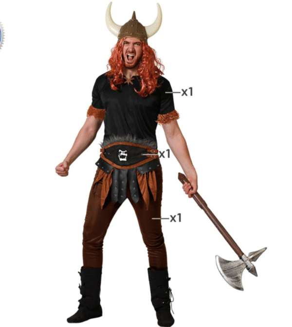Prenez votre bouclier, aiguisez votre hache (en plastique, bien sûr) et enfilez ce déguisement de Viking pour devenir le plus redoutable guerrier de la soirée ! Avec son style authentique inspiré des célèbres envahisseurs nordiques, ce costume vous garantit une allure imposante et charismatique. Drakkars non inclus, mais ambiance garantie !