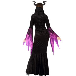 Devenez l’icône du mal avec cette robe envoûtante, parfaite pour Halloween, une soirée déguisée ou un cosplay maléfique. Avec son allure sombre et majestueuse, ce costume fera de vous la reine des ombres.