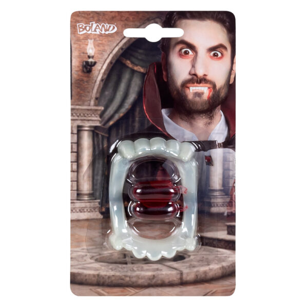 Transformez-vous en créature de la nuit avec nos dents de vampire accompagnées de capsules de sang. Ce kit est l’accessoire parfait pour compléter votre costume de vampire ou de créature nocturne, surtout pour Halloween ou une soirée à thème horrifique. Laissez libre cours à votre côté sombre et ensorcelant !