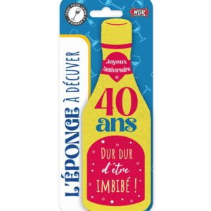 L’éponge bouteille est disponible pour tous les âges marquants : 🥂 18 ans, 20 ans, 30 ans, 40 ans, 50 ans, 60 ans 🎁 Idéale pour tous les anniversaires et les départs en retraite ! Avec son design original, c’est l’accessoire indispensable pour offrir un clin d'œil humoristique tout en étant pratique au quotidien.