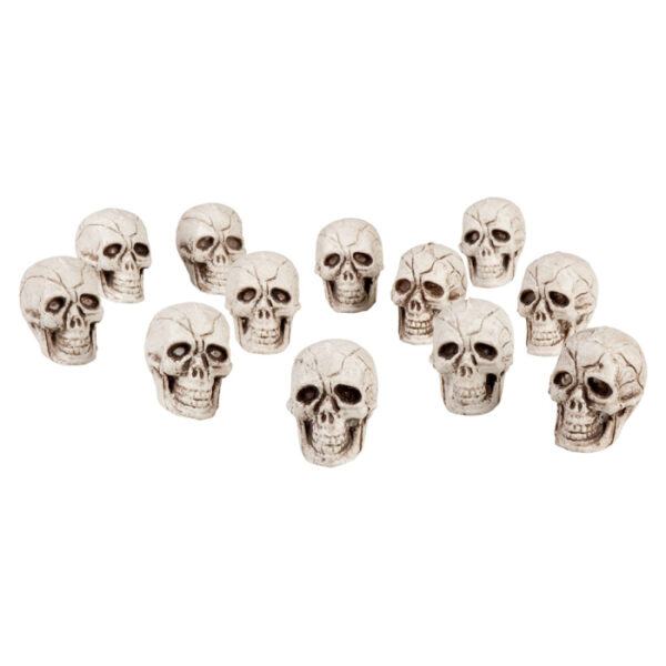 Vous préparez une fête horrifique ou une mise en scène digne des plus sombres légendes ? Ce set de 12 têtes de mort est l’accessoire idéal pour donner un air effrayant à votre décoration. Disposez-les sur une table, glissez-les dans une pinata effrayante ou utilisez-les pour créer un effet de cimetière hanté !