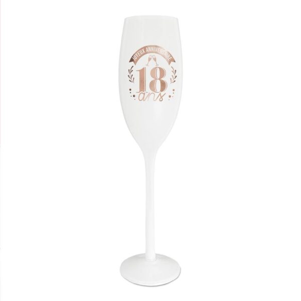 Célébrez avec style grâce à notre flûte blanche rose dorée, un incontournable pour marquer chaque grand anniversaire et événement spécial ! Que ce soit pour vos 18 ans, 20 ans, 30 ans, 40 ans, 50 ans, 60 ans, ou pour célébrer une retraite bien méritée, cette flûte ajoutera une touche d'élégance à vos festivités. 🍾✨