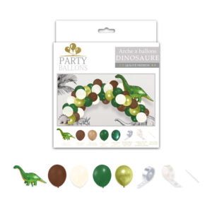 Avec ce kit dinosaure, la fête prend des airs préhistoriques ! Les couleurs tropicales et l’adorable ballon Dinosaure donneront à votre décor un aspect fun et énergique, parfait pour toutes les occasions festives. Vos invités seront émerveillés par cet univers unique et original.