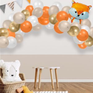 Le kit arche Renard combine l'adorable avec l'élégant ! Les teintes naturelles et les ballons dorés métalliques créent un décor charmant et élégant. Le ballon renard apporte une note ludique qui ravira petits et grands. Vos invités garderont un souvenir inoubliable de cette fête nature et magique !