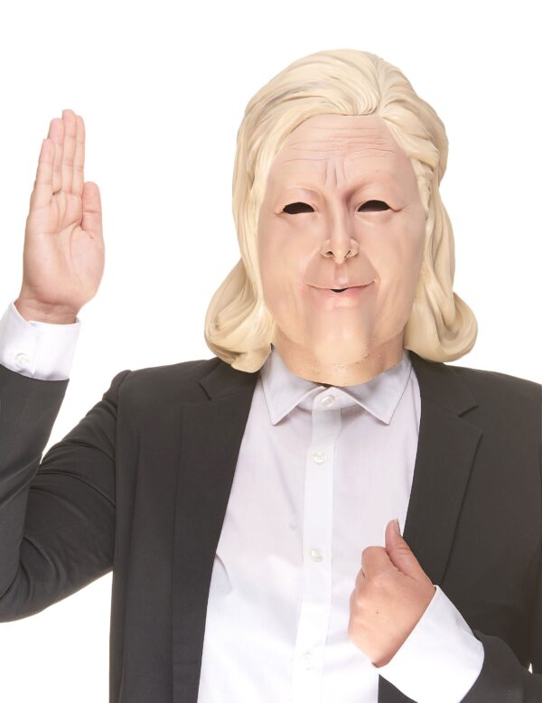 Devenez Marine Le Pen en un clin d'œil avec ce masque intégral en latex ultra réaliste. L'accessoire parfait pour incarner la femme politique lors de votre prochaine soirée déguisée !