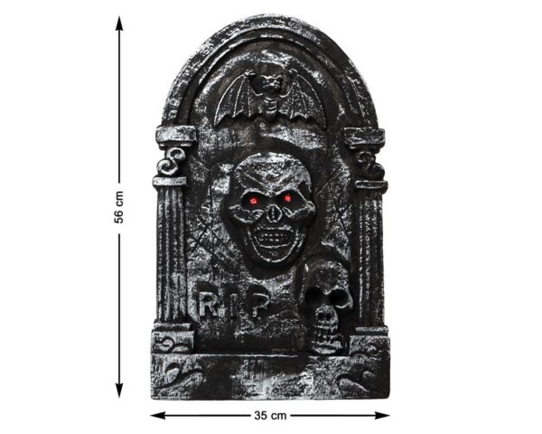 Cette pierre tombale de 56 x 34 cm ne rend hommage à personne en particulier, mais elle met tout le monde dans l’ambiance ! Idéale pour créer un cimetière factice dans votre jardin, elle est légère, facile à planter, et surtout délicieusement sinistre. Un incontournable pour Halloween : personne ne repart vivant sans l’avoir remarquée.