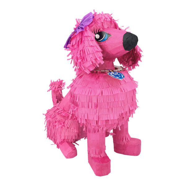 Piñata Caniche rose (45 x 24 x 38 cm) Rendez votre fête encore plus joyeuse avec cette piñata caniche rose ! Cette jolie piñata est parfaite pour les anniversaires et les fêtes d'enfants. Remplissez le caniche de bonbons, de confettis ou de petites surprises et laissez les enfants s'amuser à en découvrir le contenu !