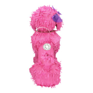 Piñata Caniche rose (45 x 24 x 38 cm) Rendez votre fête encore plus joyeuse avec cette piñata caniche rose ! Cette jolie piñata est parfaite pour les anniversaires et les fêtes d'enfants. Remplissez le caniche de bonbons, de confettis ou de petites surprises et laissez les enfants s'amuser à en découvrir le contenu !