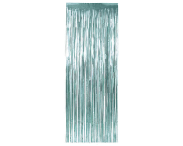 Faites briller votre événement avec ce rideau métallique bleu mat !