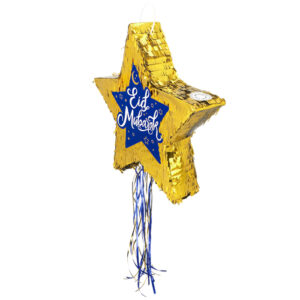 Piñata Etoile 'Eid Mubarak' (44 x 44 x 8 cm) Cette piñata étoilée dorée avec l'impression Eid Mubarak célèbre les bénédictions, le bonheur et l'unité.