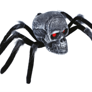 Ajoutez un coup de frisson à votre décoration d’Halloween avec cette Araignée Tête de Mort ! Son design réaliste alliant araignée et crâne humain crée une ambiance anxiogène et spectaculaire. Parfaite pour compléter un décor surnaturel ou hanté, cette araignée se pose aisément sur des surfaces ou se suspend à des fils pour un effet d’horreur total !