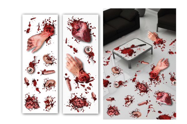 Avec ces 2 planches d’autocollants "organe amputé", vous allez semer le doute… et l’effroi ! Bras tranchés, yeux égarés, cœurs dérobés : tout y est pour transformer votre mur, votre costume ou votre miroir en clinique de l’horreur. Faciles à coller, ces autocollants sanglants sont l'accessoire indispensable pour une décoration terrifiante ou pour pimper votre maquillage d’Halloween ! À utiliser sans modération pour créer des scènes gore et dérangeantes. 👁️🦴