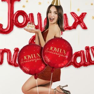 Envie d’une déco qui en jette ? Ce ballon métallique rouge au message "Joyeux Anniversaire" est l’allié parfait pour une fête pleine d’énergie ! Son rouge intense attire tous les regards et ajoute une touche glamour à ta déco. À gonfler à l’air ou à l’hélium, il tient la forme plus de 48h. Une vraie star de la fête, ce ballon !