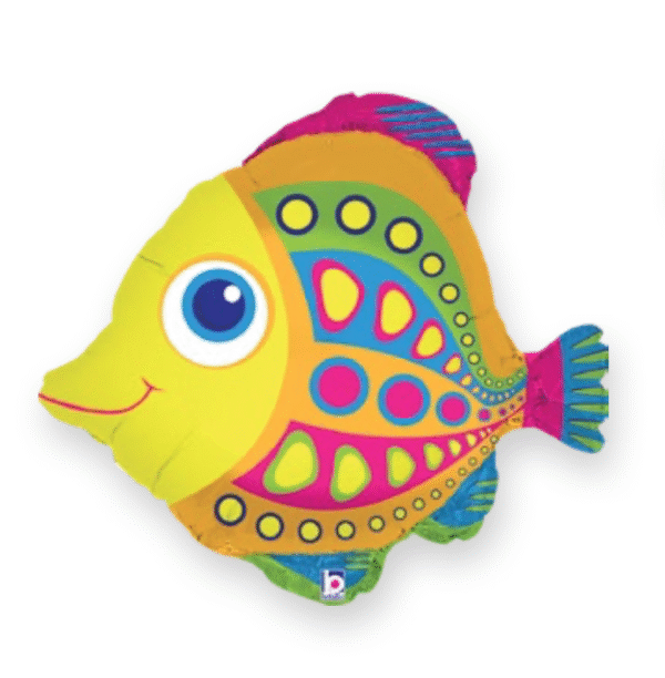 Envie d'apporter une touche d'exotisme, de gaieté et une ambiance "sous l'océan" à votre événement ? Notre Ballon Poisson Multicolore est l'accessoire parfait pour une fête inoubliable ! Avec sa forme de poisson tropical, ses motifs psychédéliques et ses couleurs vives (jaune, orange, rose fuchsia, bleu), il évoque instantanément la joie, la fantaisie et l'aventure aquatique. Idéal pour un anniversaire sur le thème marin, une fête d'été, un événement pour enfants, ou simplement pour décorer un espace avec originalité, il fera sensation et amusera tous vos invités.