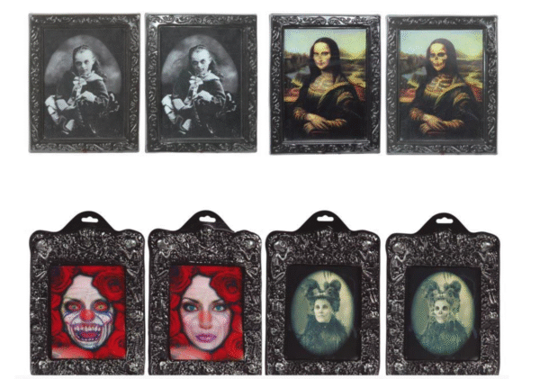 Ajoutez un coup de frisson à vos murs avec ces cadres terreur assortis 22x28 cm, conçus pour plonger votre intérieur dans une ambiance horrifique et suspense. Chaque cadre présente des illustrations sanglantes ou effrayantes, idéales pour Halloween ou tout événement à thème horrifique. Accrochez-les partout et créez une atmosphère terrifiante qui fera frissonner vos invités !