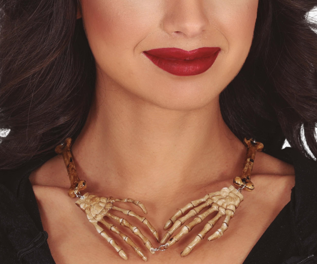 Collier Main Squelette - Halloween - Taille Unique