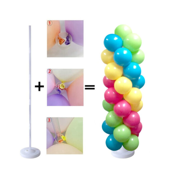 Sublimez votre décoration de fête avec notre colonne pour ballons. Facile à assembler et stable grâce à son système de lestage à eau, elle vous permettra de créer une impressionnante structure de ballons sans l'utilisation d'hélium.